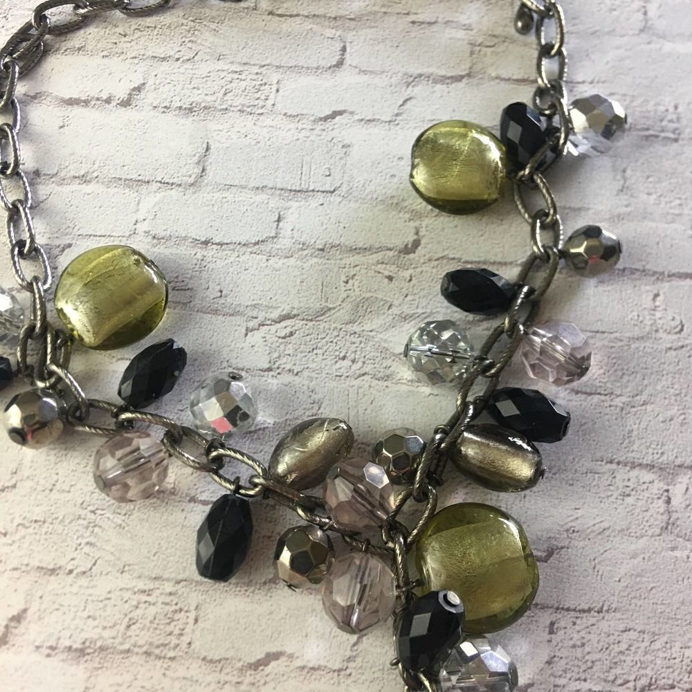 Glass Bead Y Vintage Necklace - Picture 5 of 8